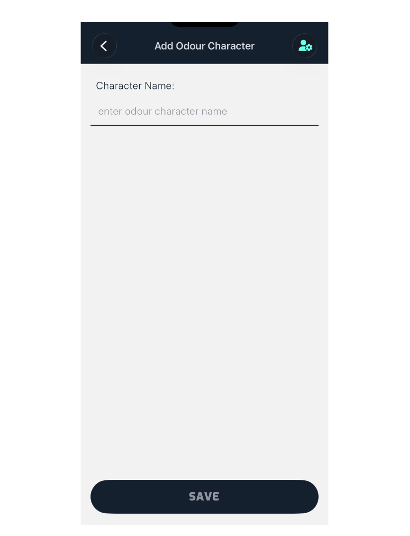 create odour character screen