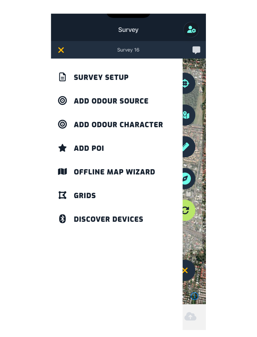 survey map view sidebar