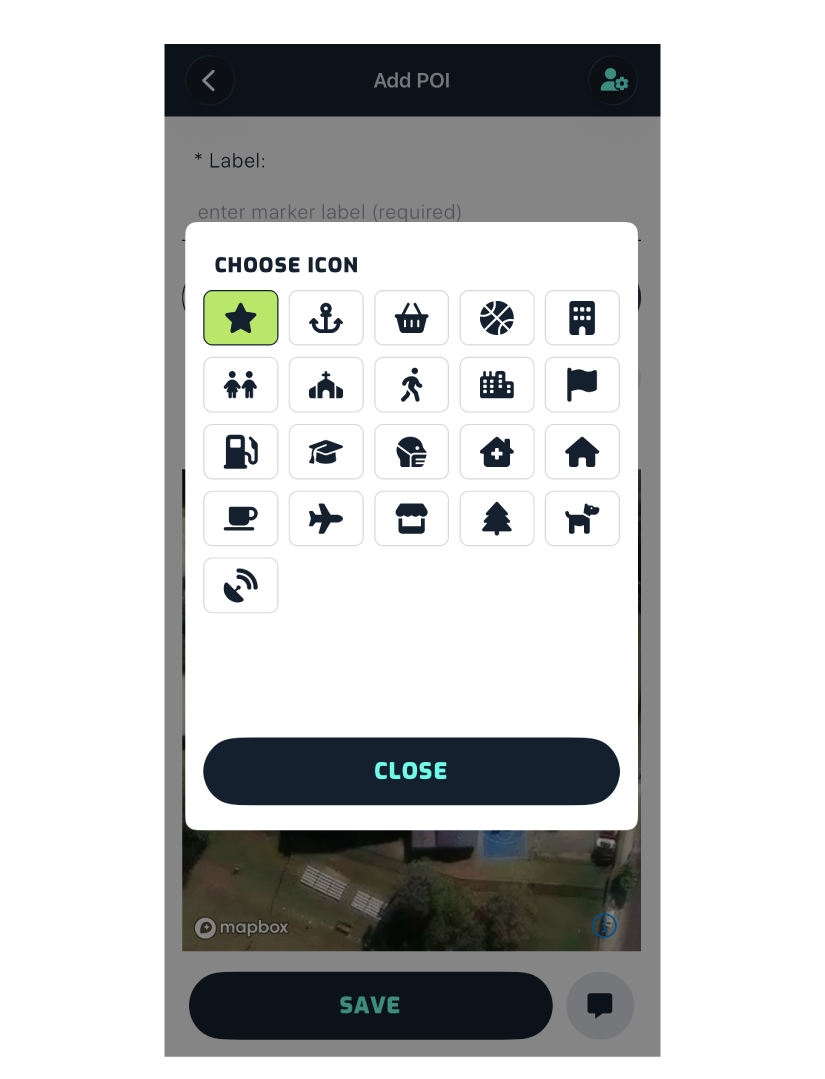 select POI icon