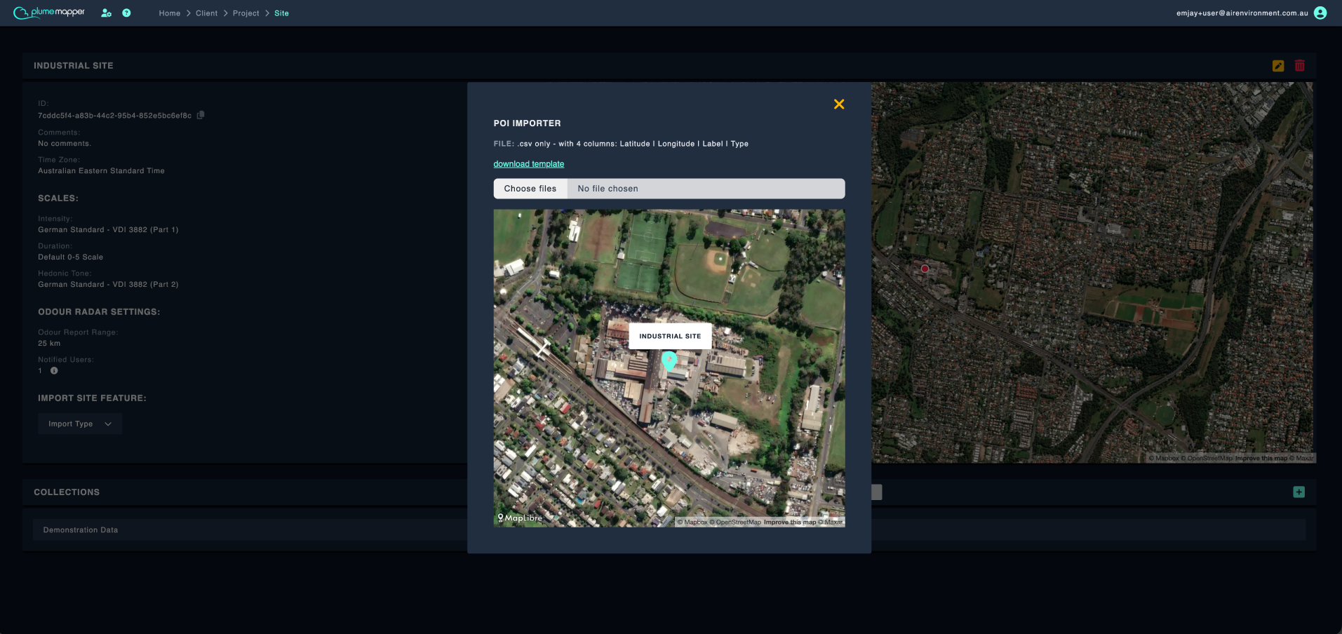 import site features: poi importer