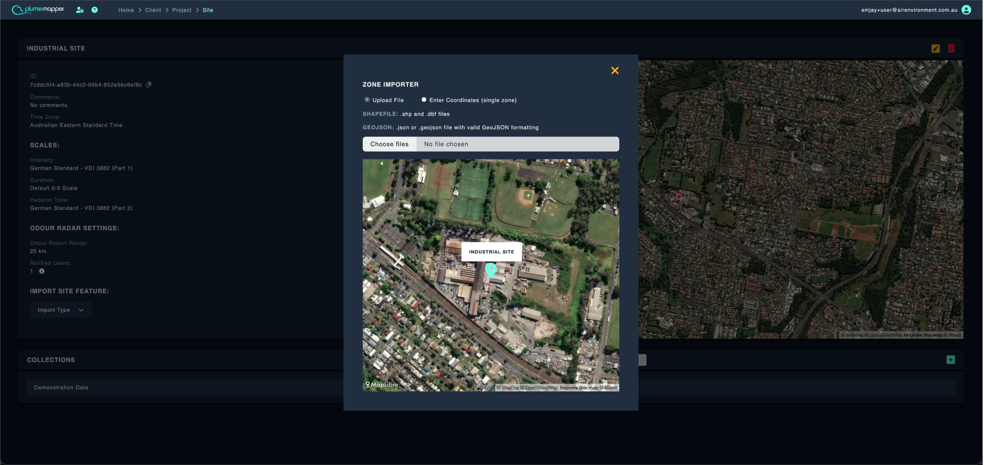 import site features: zone importer