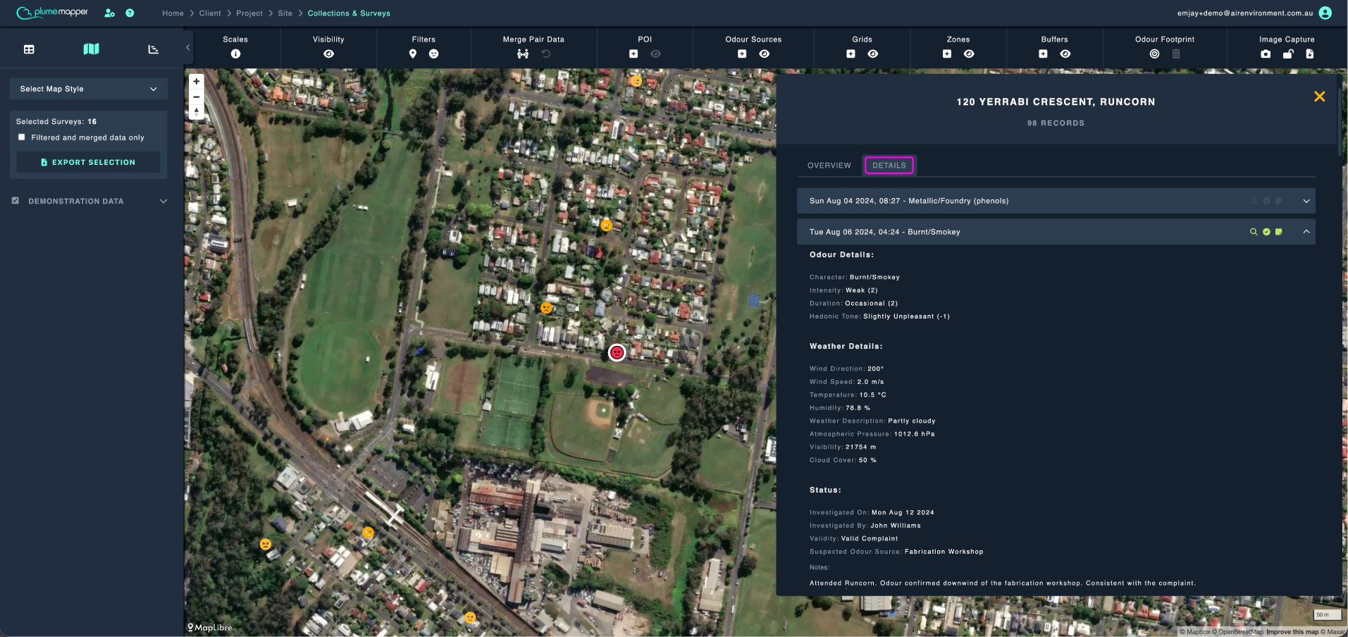 selecting features: complaint details
