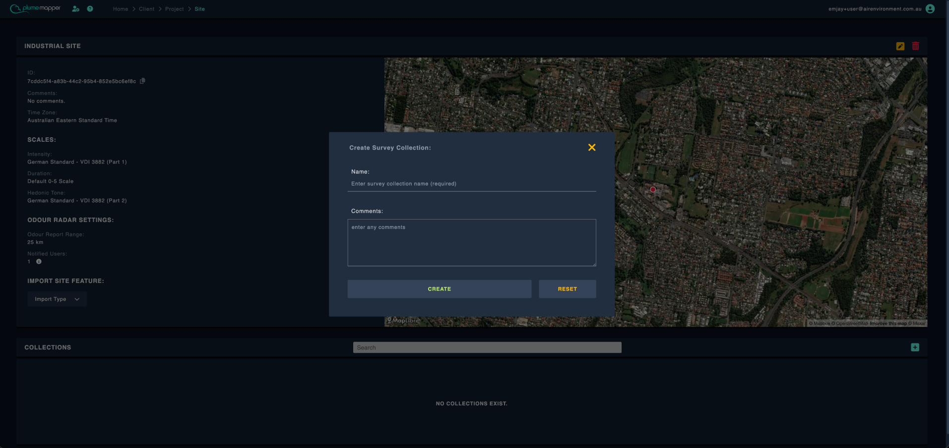 create new survey collection