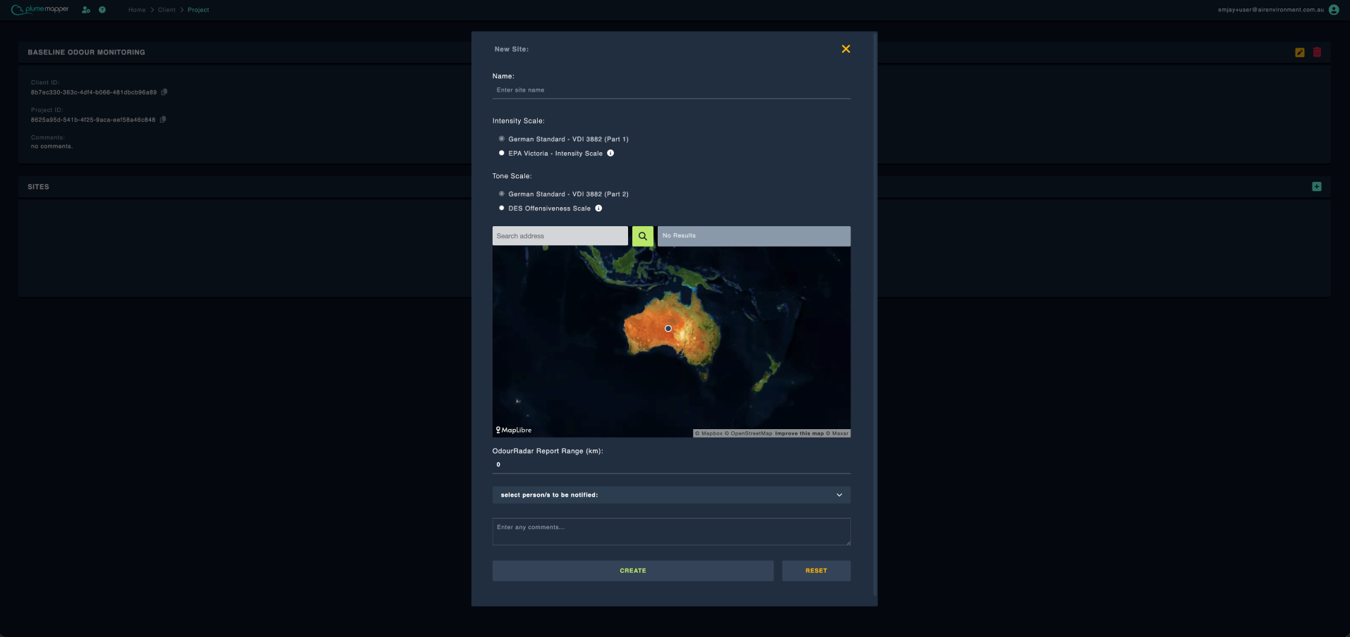 create new site