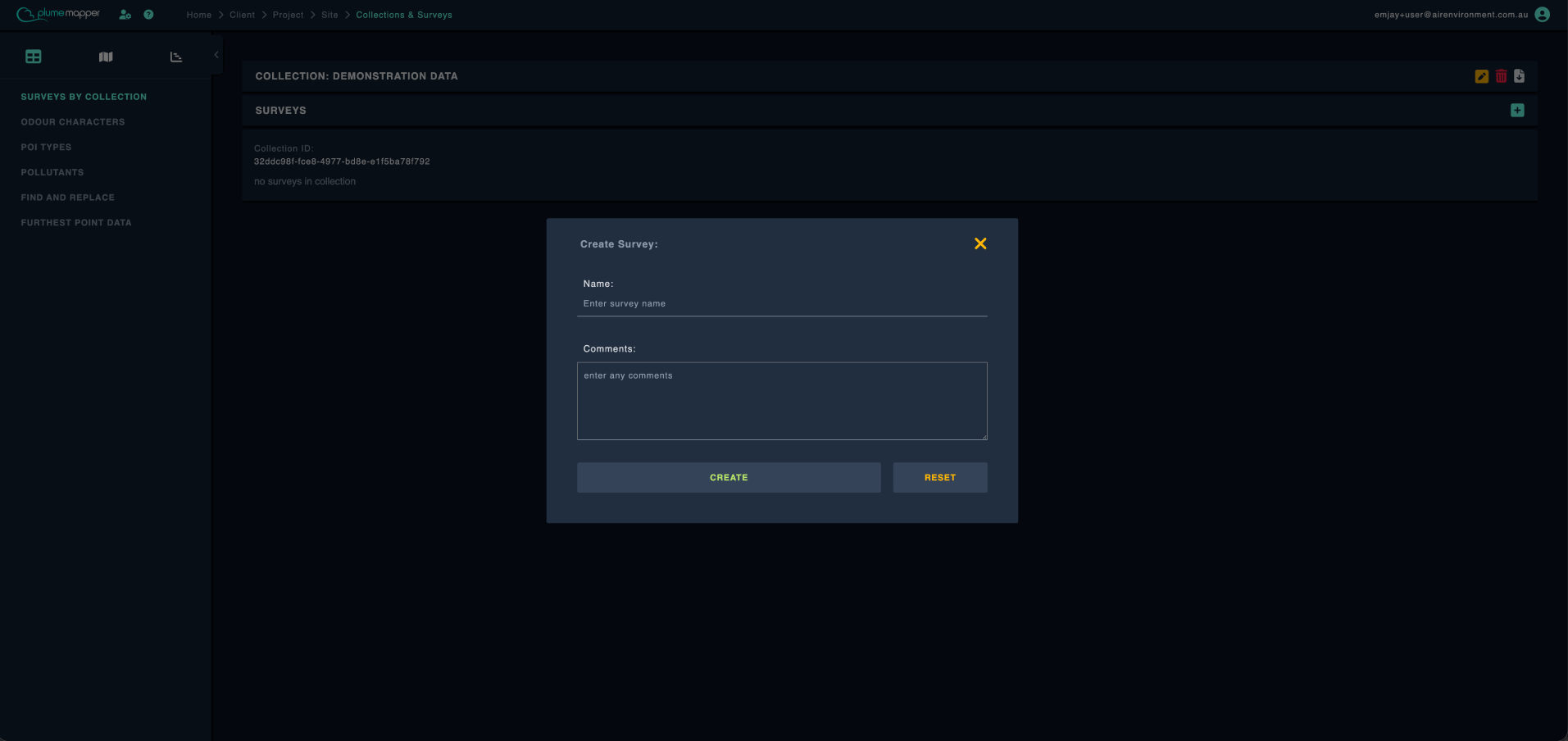 create new survey