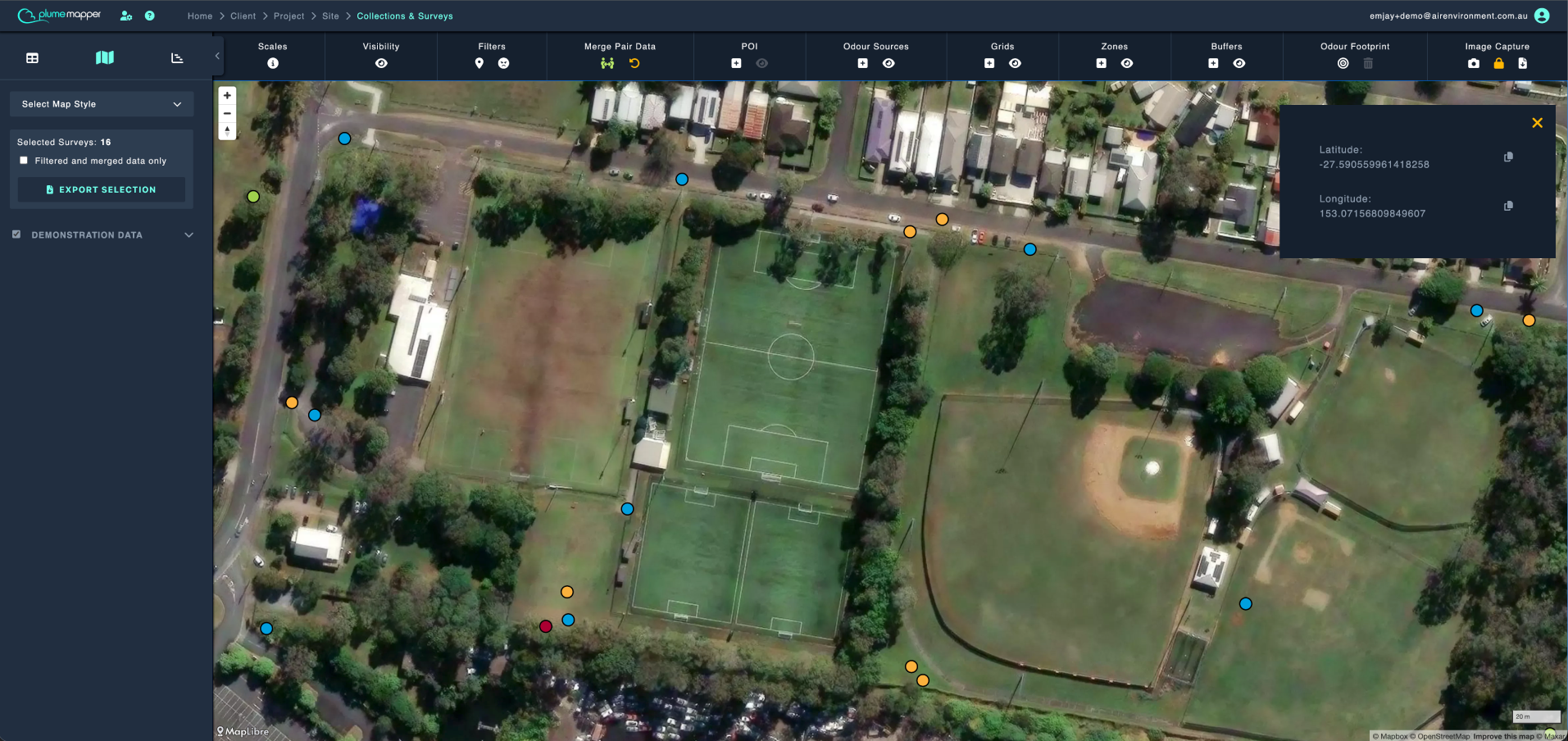 map context menu: get coordinates feature
