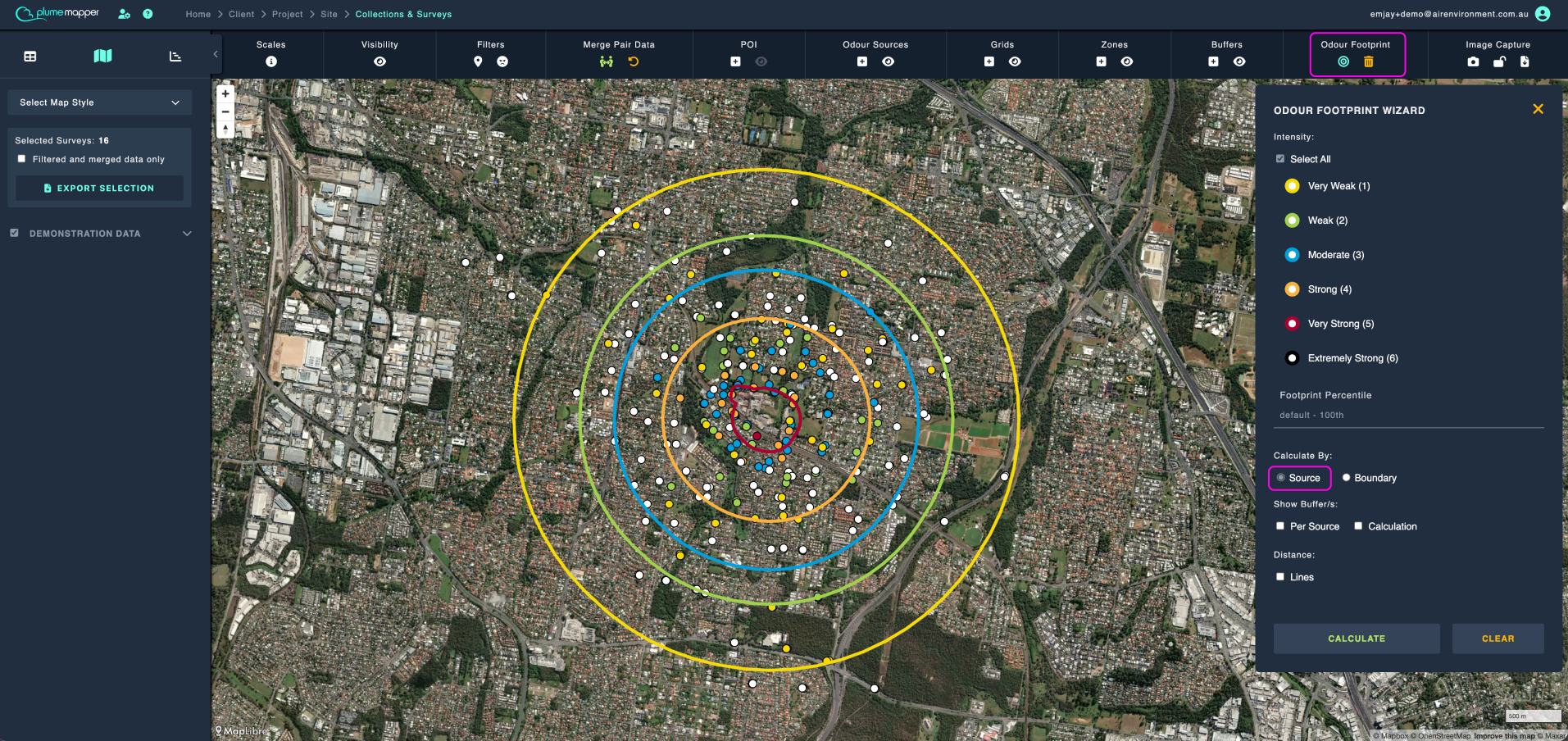 odour footprint: by source