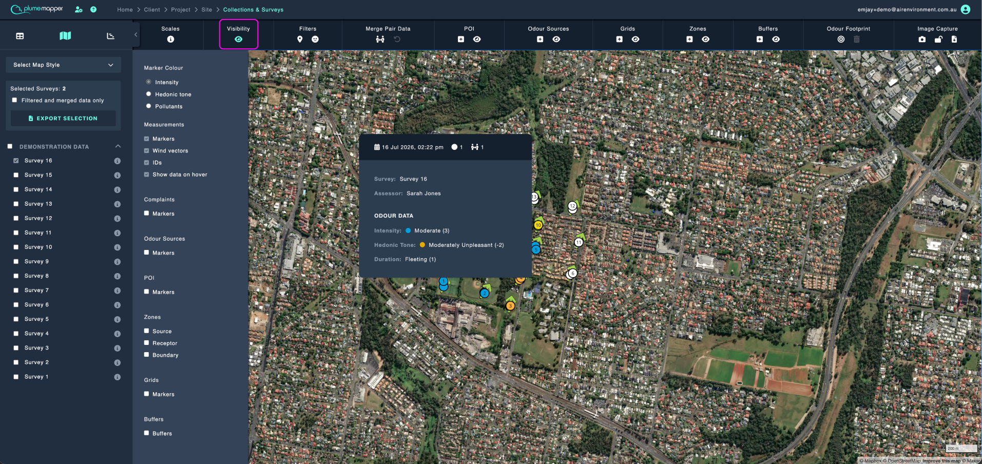 visibility: measurement options