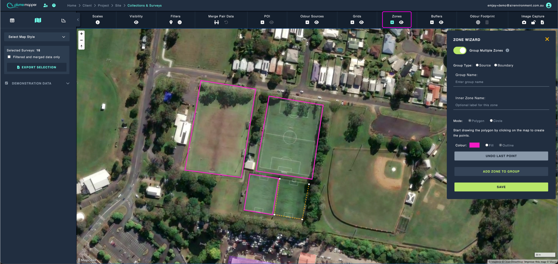 zones: adding a grouped zone