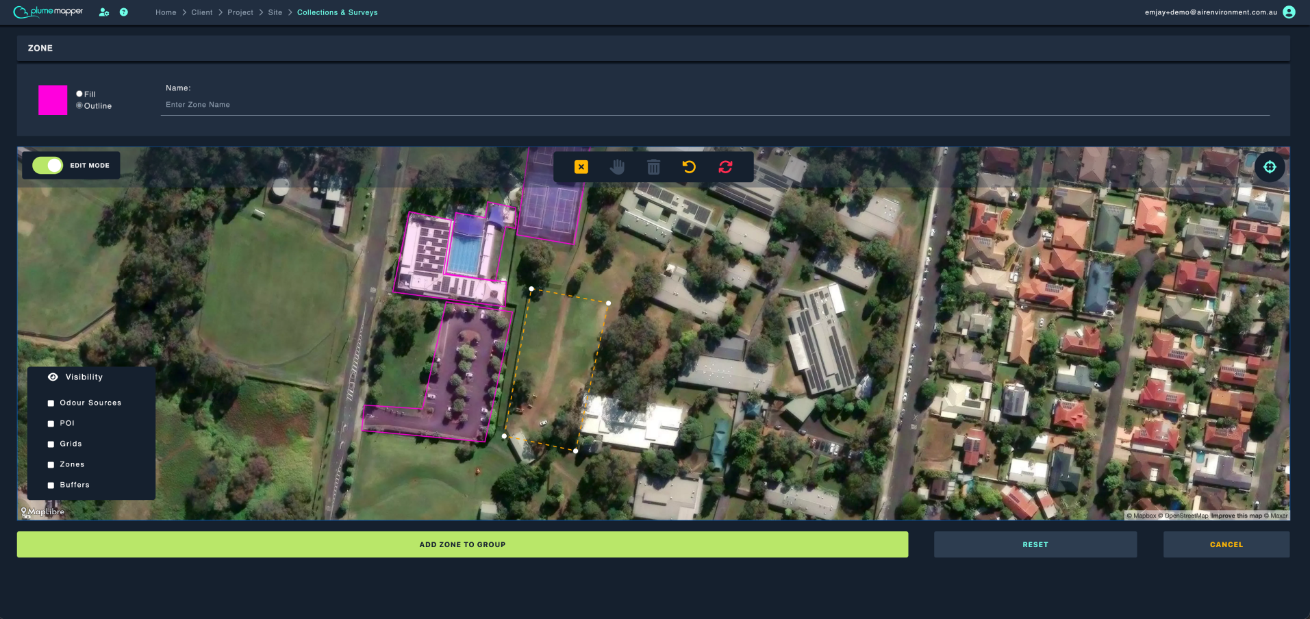 zones: editing grouped zones - adding a new zone