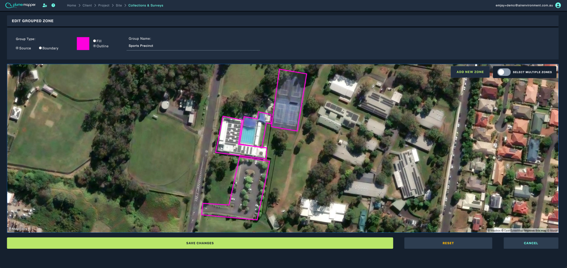 zones: editing grouped zones